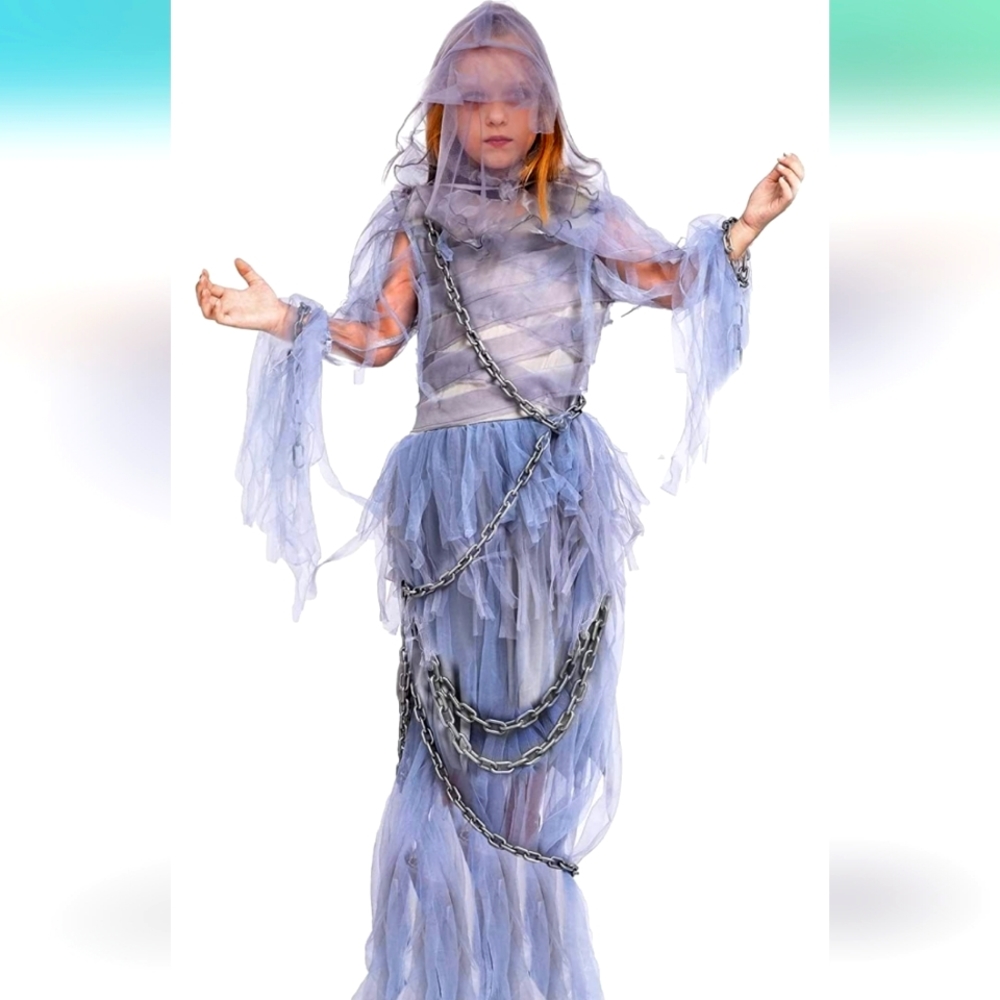 Beautiful Ghost by Spooktacular Creations Child Medium 8-10 Gray